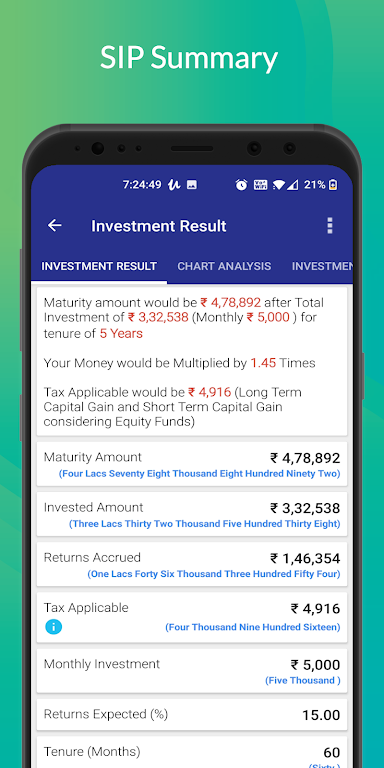 SIP Planner & SIP Calculator  Screenshot 3