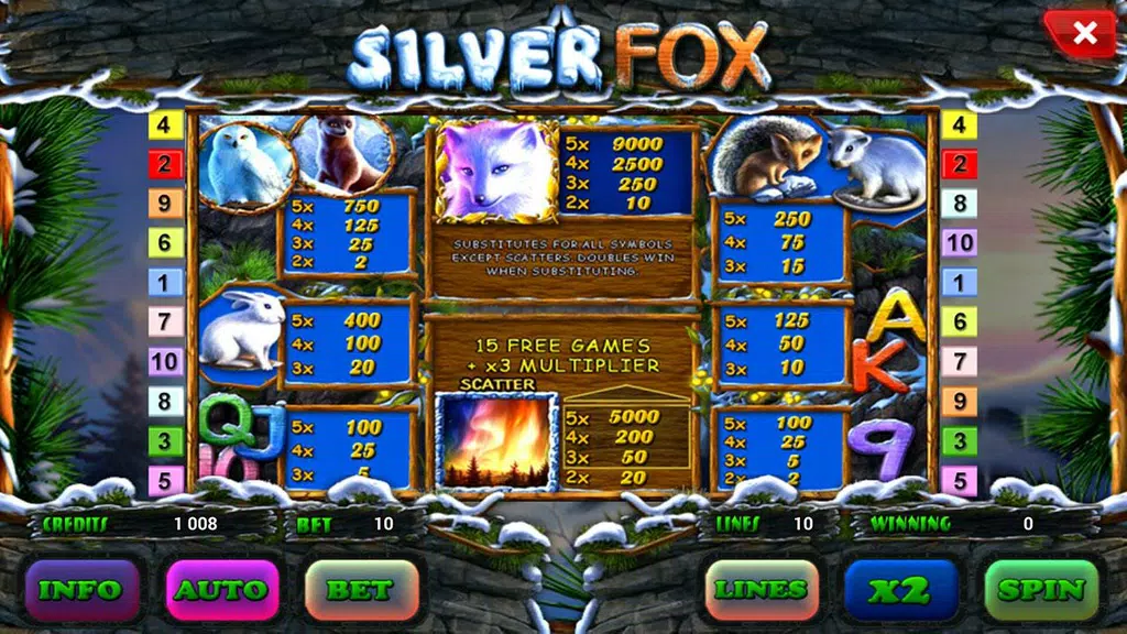 Silver Fox slot  Screenshot 3