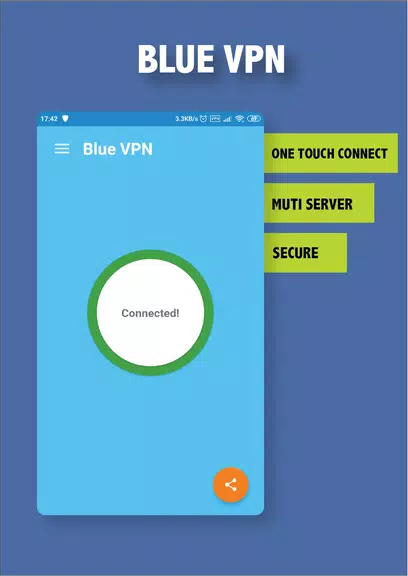 Blue VPN - Fast Free Secure un  Screenshot 2