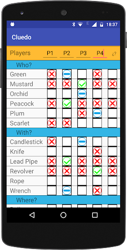 Cluedo Notepad  Screenshot 2