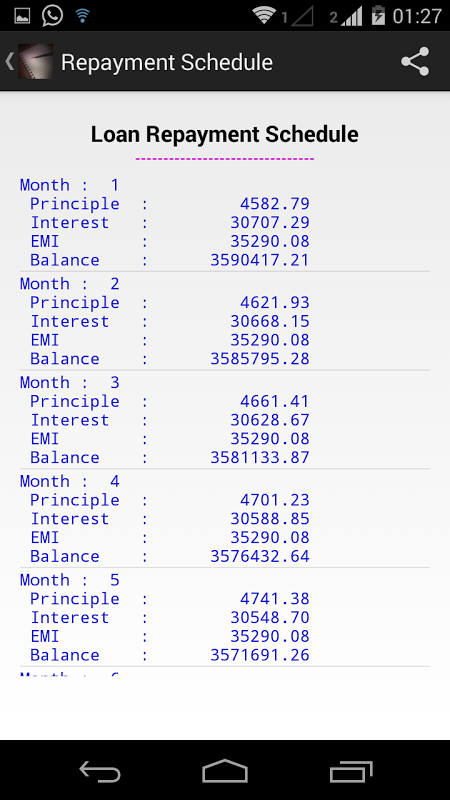 Advanced EMI Calculator  Screenshot 2