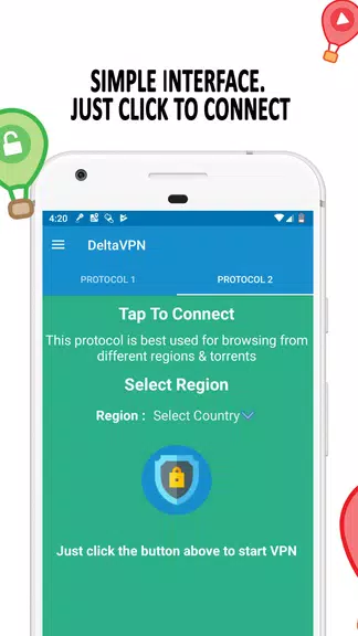 Delta VPN : Secure VPN Proxy :  Screenshot 1