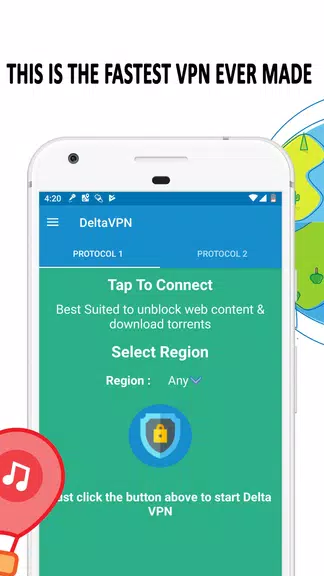 Delta VPN : Secure VPN Proxy :  Screenshot 2