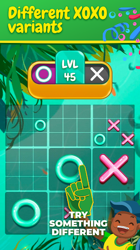 Tic Tac Toe x-o game Glitter GLOW  Screenshot 1