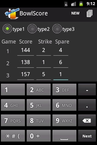 BowlScore 10  Screenshot 1