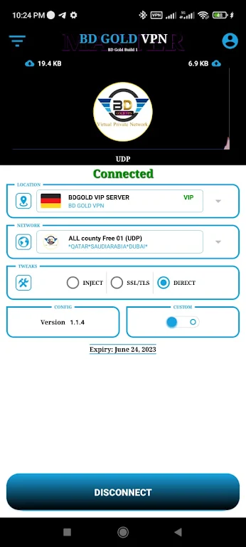 BDGOLD VPN  Screenshot 1