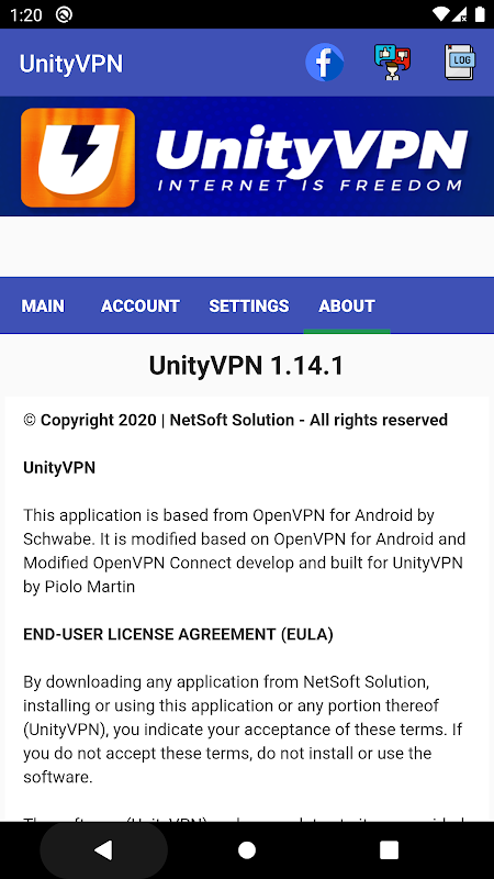 UnityVPN  Screenshot 1