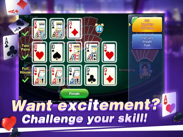 Capsa Susun online - Chinese Poker & Full house  Screenshot 4