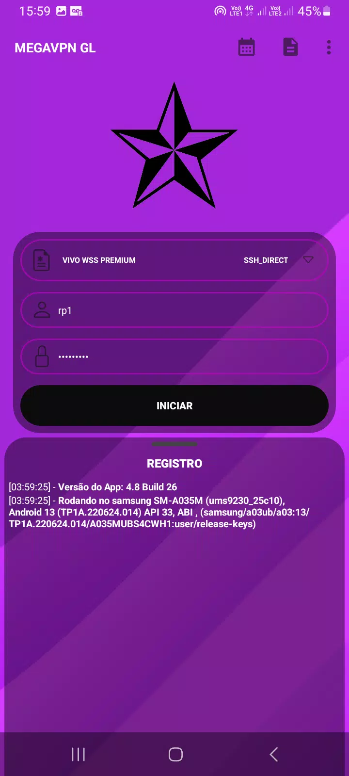 MEGALITE VPN  Screenshot 2