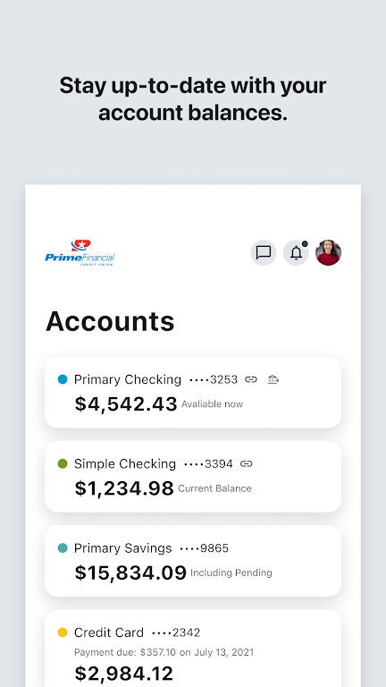 Prime Financial Credit Union  Screenshot 3