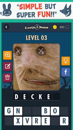 Close Up Horror: Pic Word Quiz  Screenshot 2