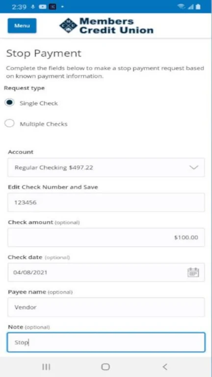 Members Credit Union Mobile  Screenshot 3