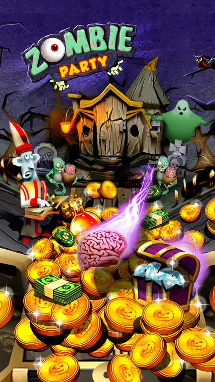 Zombie Ghosts Coin Party Dozer  Screenshot 1