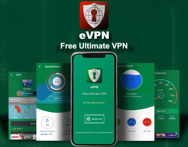 eVPN - Free Ultimate VPN, Battery Saver & Booster  Screenshot 4