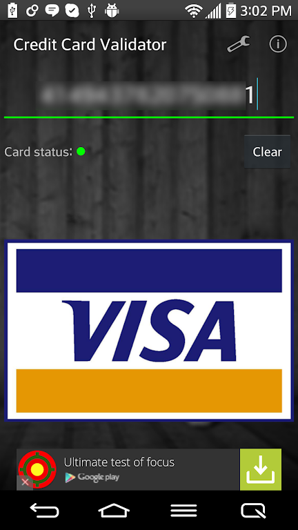 Credit Card Validator  Screenshot 1