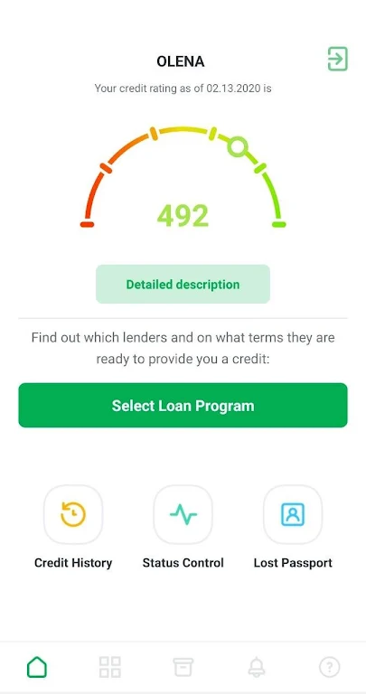 Credit history  Screenshot 2