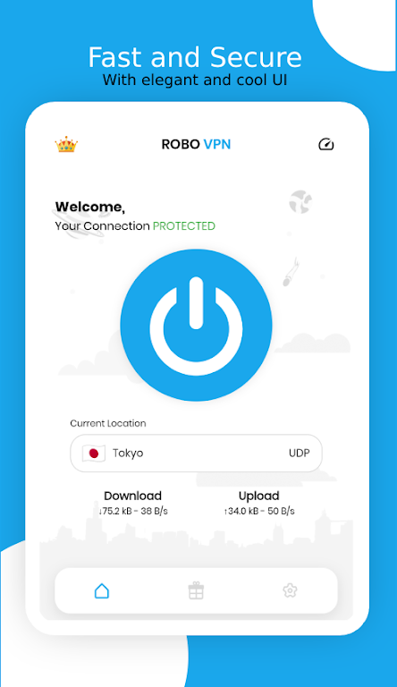 ROBO VPN - Secure and Fast  Screenshot 1