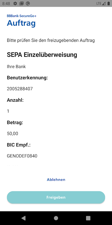 BBBank SecureGo+  Screenshot 3