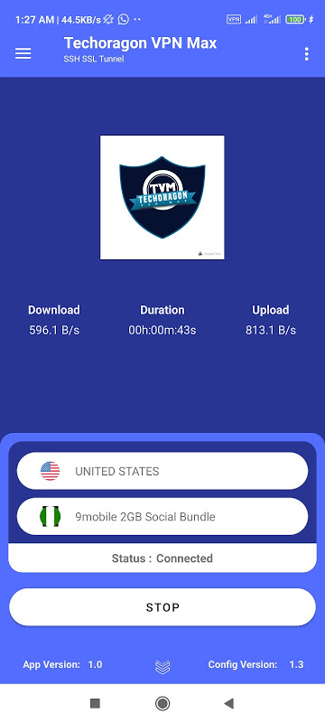 Techoragon vpn max  fast ssh/ssl vpn  Screenshot 4