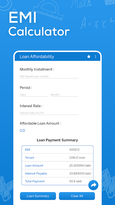 EMI Calculator - Home, Car, personal Loan, GST,SIP  Screenshot 1