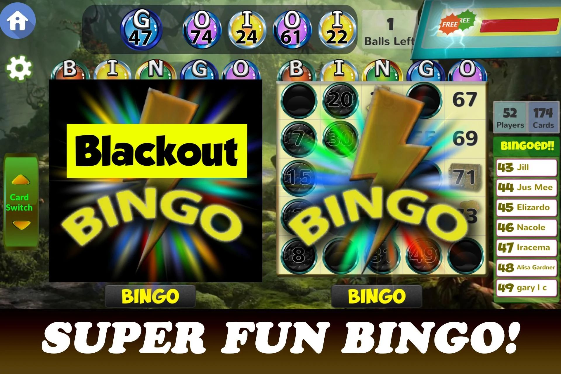 Black Bingo - Free Online Games  Screenshot 2