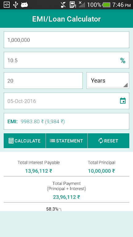 EMI - Loan Calculator  Screenshot 1