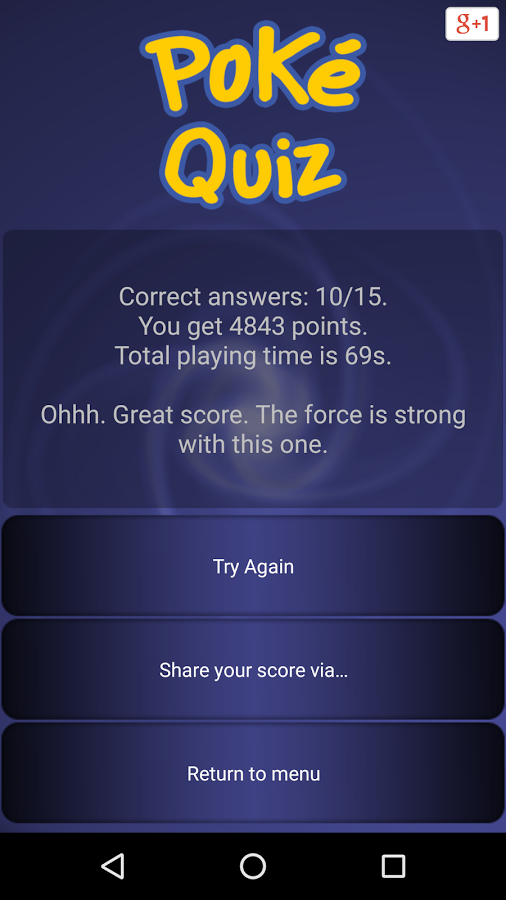 Trivia for Poke - I generation  Screenshot 2