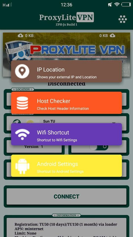 ProxyLite Reloaded - Direct, Inject & SSL/TLS VPN  Screenshot 1