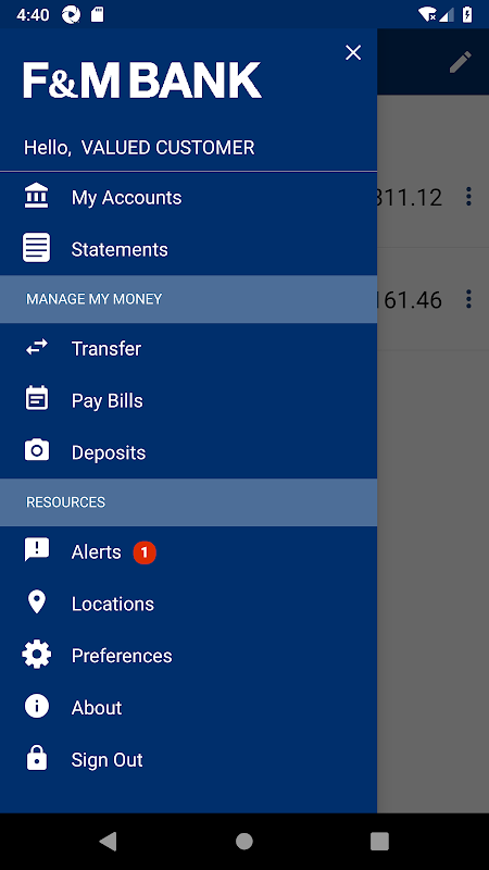 F&M Bank - EZ Banking  Screenshot 1