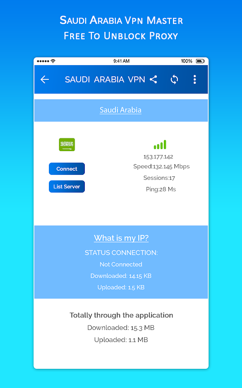 Saudi Arabia VPN MASTER - Free To Unblock Proxy  Screenshot 3