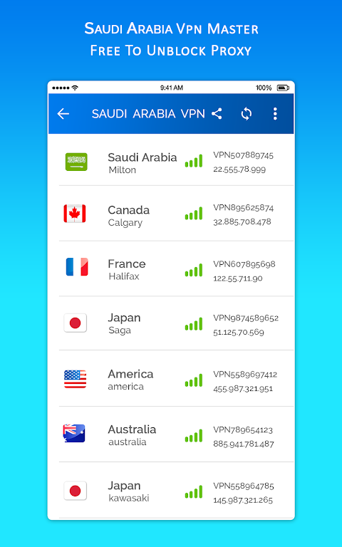 Saudi Arabia VPN MASTER - Free To Unblock Proxy  Screenshot 4