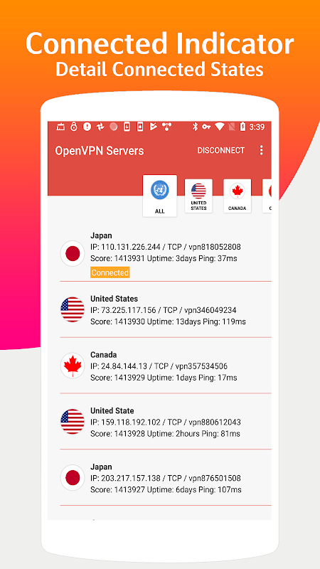 OvpnSpider - One VPN OpenVPN Server  Unlimited VPN  Screenshot 1