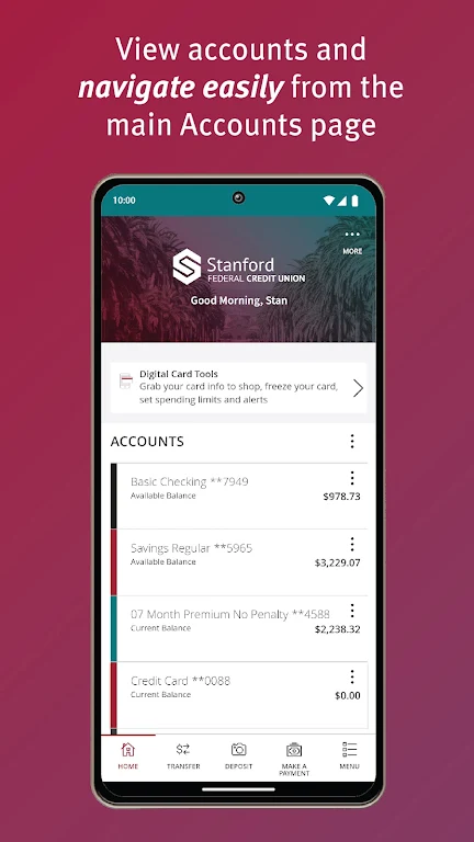 Stanford FCU Mobile Banking  Screenshot 2