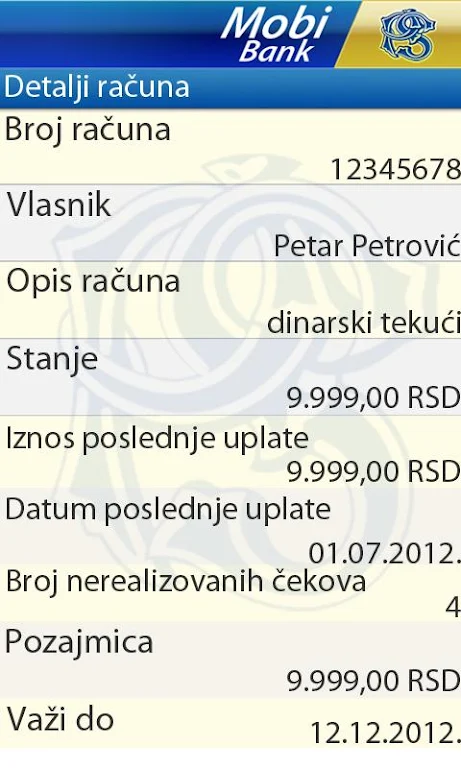 MobiBankPŠ-banka u telefonu  Screenshot 3