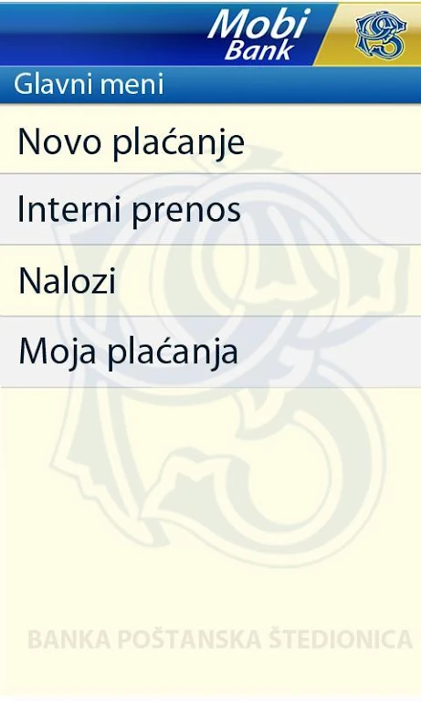 MobiBankPŠ-banka u telefonu  Screenshot 2