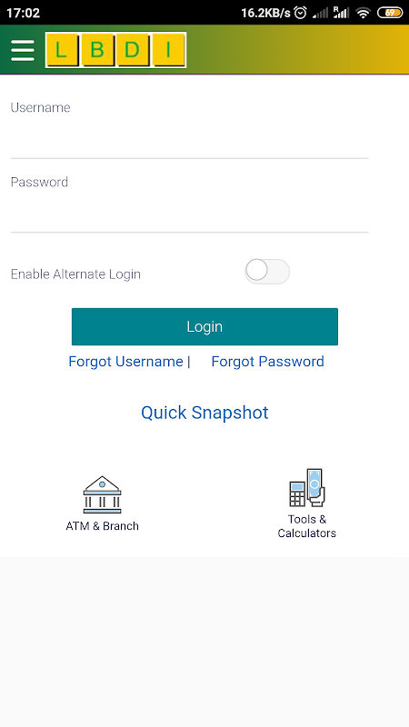 LBDI Mobile Banking  Screenshot 1