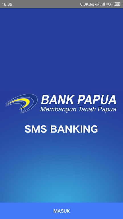 SMS Banking Bank Papua  Screenshot 1