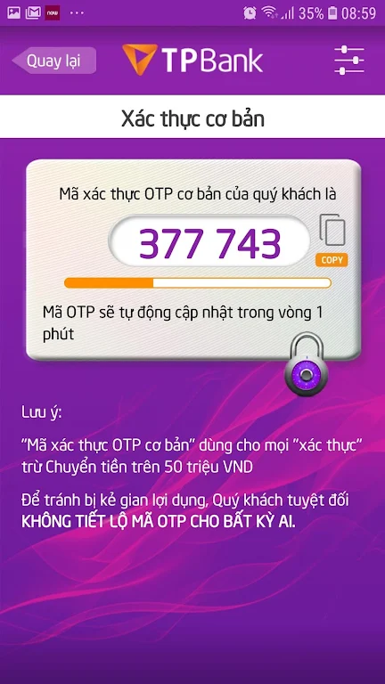 TPBank eToken  Screenshot 2