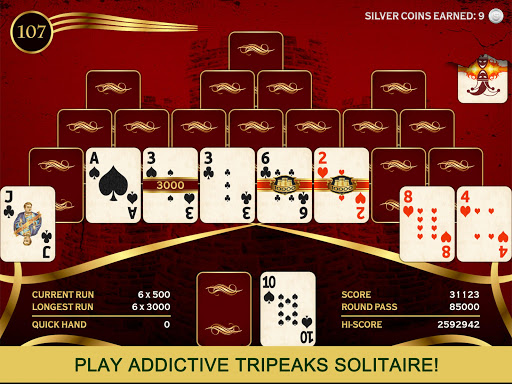 Towers Tri Peaks: Classic Pyramid Solitaire  Screenshot 3