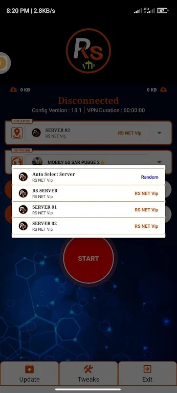 RS NET VIP VPN  Screenshot 1