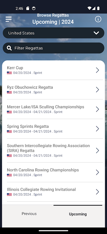 RegattaCentral  Screenshot 2