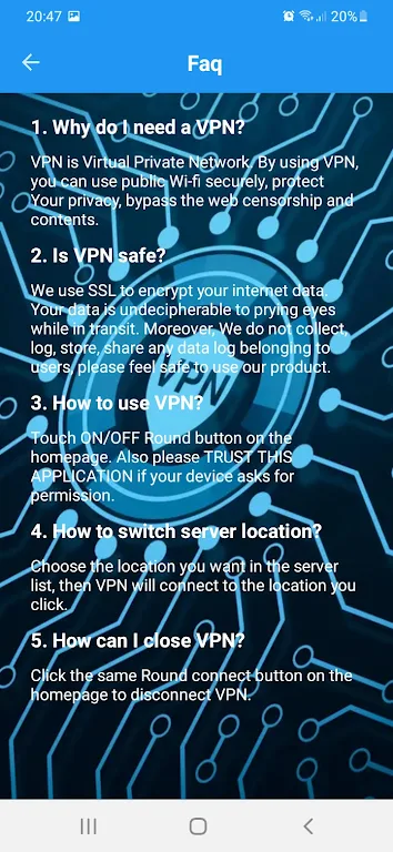 VPN Safe and Secured  Screenshot 1