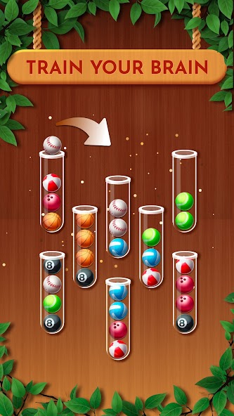 Woody Sort: Ball Sort Puzzle Mod  Screenshot 2