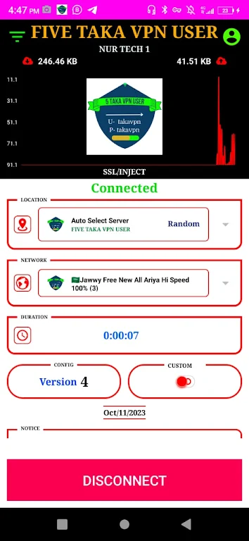 FIVE TAKA VPN USER  Screenshot 2