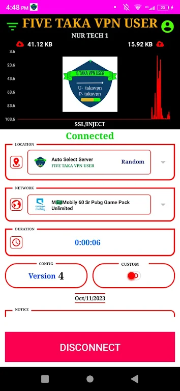 FIVE TAKA VPN USER  Screenshot 4