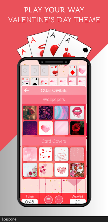 Solitaire - Valentine's Day  Screenshot 2