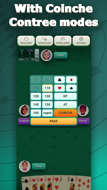 Belote Offline - Single Player  Screenshot 2