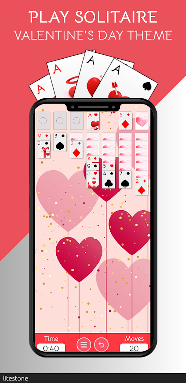 Solitaire - Valentine's Day  Screenshot 1