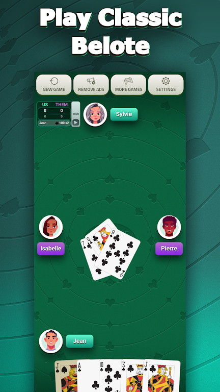 Belote Offline - Single Player  Screenshot 1
