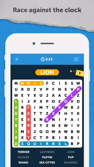 Infinite Word Search Puzzles  Screenshot 1